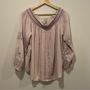 Pink Embroidered Blouse